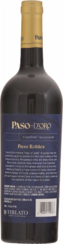 Terlato Paso D'oro Cabernet Sauvignon Paso Robles Red Wine Perspective: back