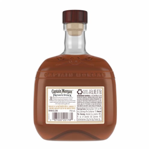 Captain Morgan Private Stock Rum Perspective: back
