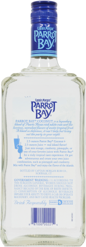 Captain Morgan Parrot Bay Coconut Puerto Rican Rum Perspective: back
