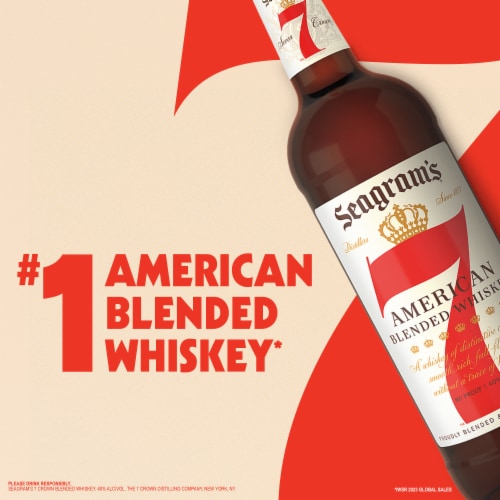Seagram's 7 Crown American Blended Whiskey Perspective: back