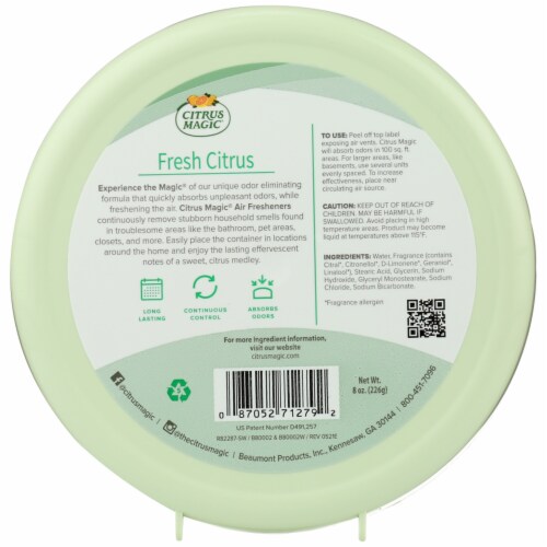 Citrus Magic Fresh Citrus Solid Air Freshener Perspective: back