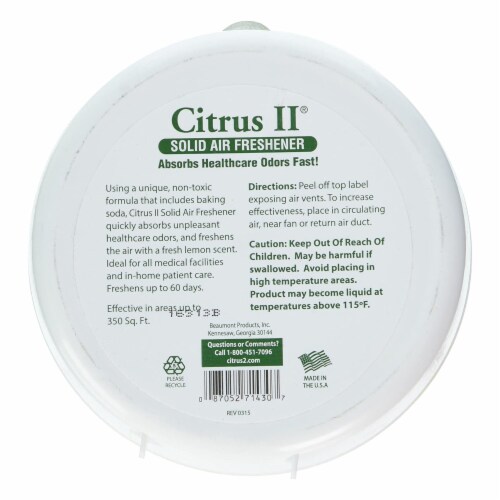 Citrus II Air Freshener 8 oz. Box Fresh Lemon Scent 1 Ct 636471430 Perspective: back