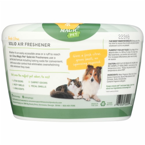 Citrus Magic Fresh Citrus Pet Odor Absorbing Solid Air Freshener Perspective: back