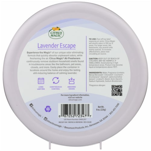 Citrus Magic Lavender Escape Solid Air Freshener Perspective: back