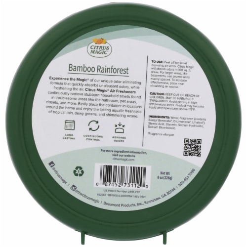 Citrus Magic® Bamboo Rainforest Air Freshener Perspective: back