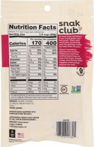 Snak Club Salted Cashews Perspective: back