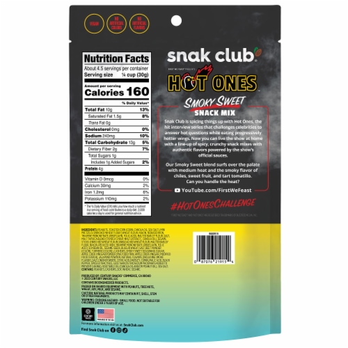 Snak Club® Hot Ones™ Smoky Sweet Snack Mix Perspective: back