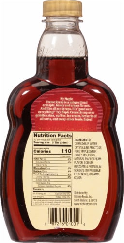 Michele's™ Maple Creme Syrup Perspective: back