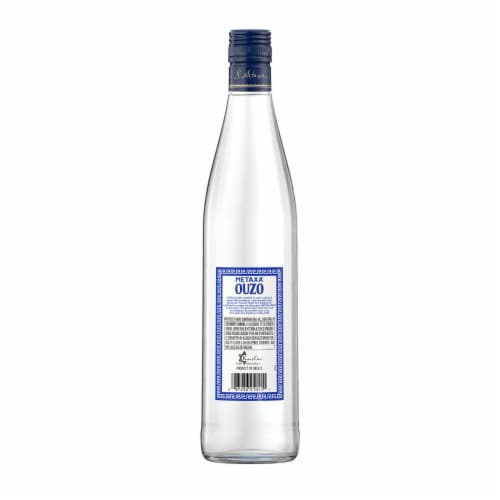 Ouzo by Metaxa Greek Anise Liqueur Perspective: back