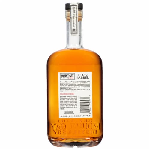 Mount Gay Black Barrel Double Cask Blend Rum Perspective: back
