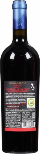 Mezzacorona Dinotte Italian Red Wine Perspective: back