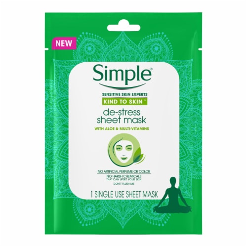 Simple Sheet Mask De-Stress Perspective: back