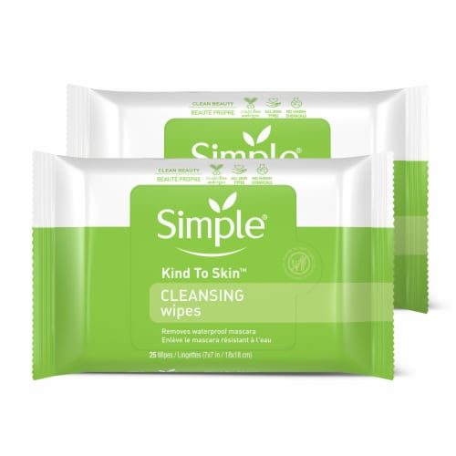 Simple Kind to Skin Cleansing Facial Wipes Perspective: back