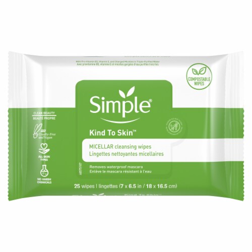 Simple Kind to Skin Micellar Cleansing Wipes Perspective: back