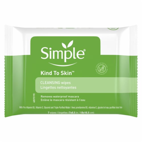 Simple Kind to Skin Cleansing Facial Cleansing Wipes Perspective: back