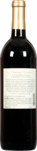 Clos du Bois Sonoma Reserve Cabernet Sauvignon California Red Wine Perspective: back