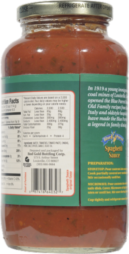 Blue Parrot Original Spaghetti Sauce Perspective: back