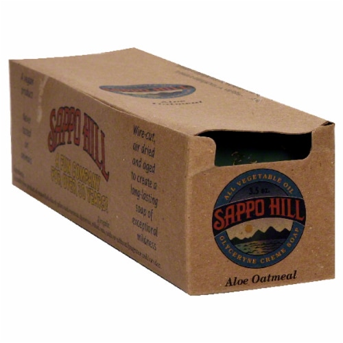 Sappo Hill Soapworks Aloe Oatmeal Glycerin Soap Bar Perspective: back