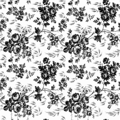 Magic Cover Self-Adhesive Shelf Liner - Toile Black Perspective: back