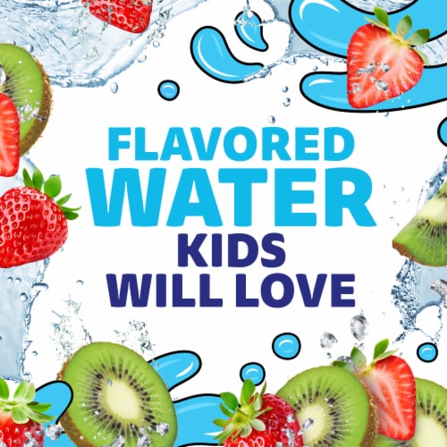 Capri Sun Roarin' Waters Strawberry Kiwi Surf Flavored Water Kids Drink Pouches Perspective: back