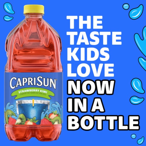 Capri Sun Strawberry Kiwi Flavored Juice Drink Blend, Bottle Perspective: back