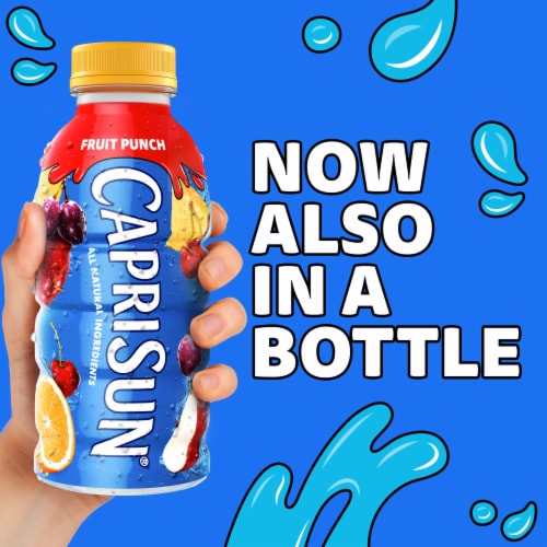 Capri Sun Fruit Punch Flavored Juice Drink Blend with other natural flavor, Bottle Perspective: back