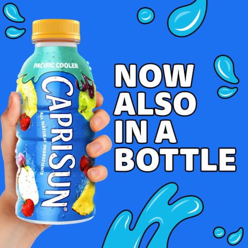 Capri Sun Pacific Cooler Mixed Fruit Flavored Juice Drink Blend from concentrate, Bottle Perspective: back