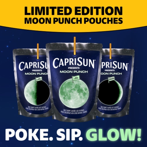 Capri Sun Moon Punch Wild Cherry Flavored Juice Beverage, Box, Pouches Perspective: back