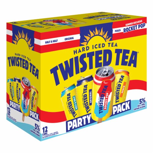 Twisted Tea Variety Party Pack, Hard Iced Tea, 12 cans / 12 fl oz