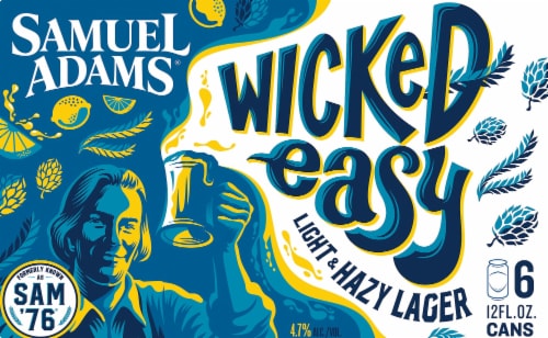 Samuel Adams Wicked Easy Light & Hazy Lager Perspective: back