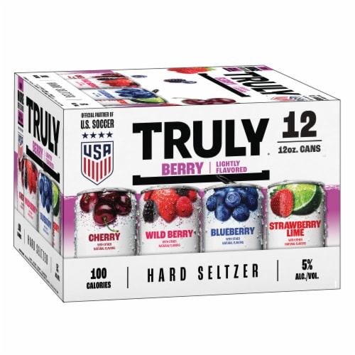 TRULY Hard Seltzer Berry Variety Mix Pack Perspective: back