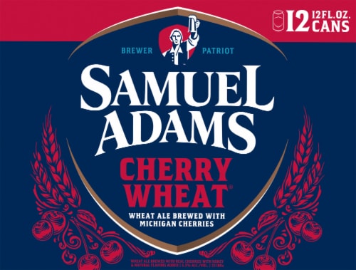 Samuel Adams® Cherry Wheat® Ale Beer Cans Perspective: back