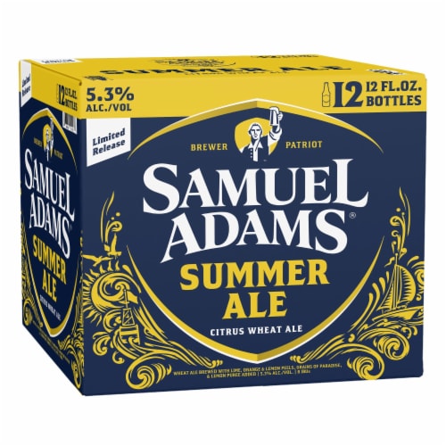 Samuel Adams Winter Lager Seasonal Beer Perspective: back