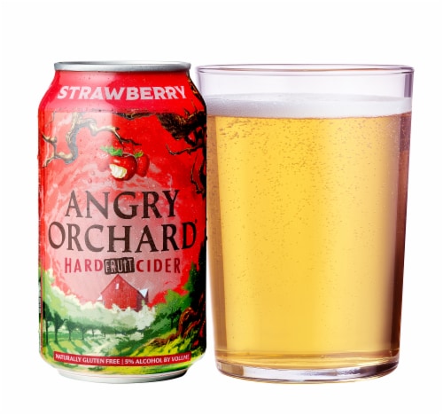 Angry Orchard® Strawberry Hard Cider Beer Perspective: back
