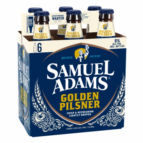 Samuel Adams Golden Pilsner Beer Perspective: back