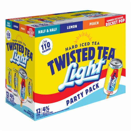 Twisted Tea Light Variety Party Pack Hard Iced Tea Perspective: back