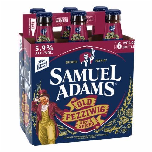 Samuel Adams Old Fezziwig Ale Seasonal Beer Perspective: back