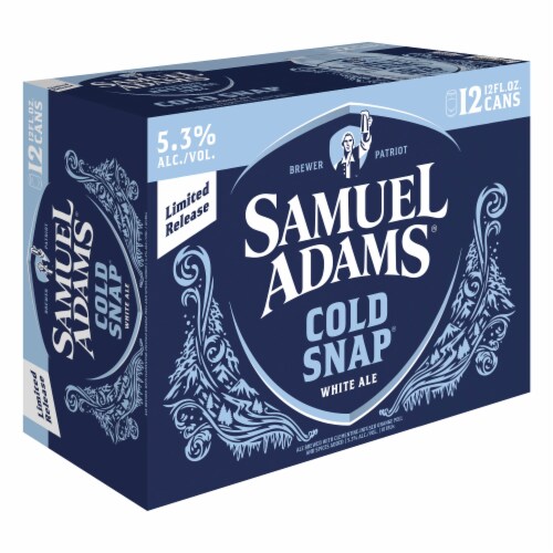 Samuel Adams Cold Snap Seasonal Beer Perspective: back