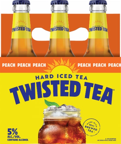 Twisted Tea Peach Hard Iced Tea (6 Pack) Perspective: back