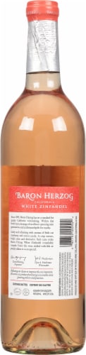 Baron Herzog White Zinfandel Perspective: back