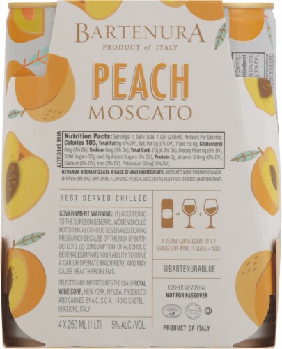 Bartenura Peach Moscato Perspective: back
