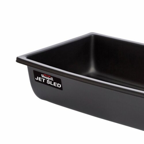 Shappell Laker JS1 Jet Molded Polyethylene Ice Fishing Snow Sled with Runners - Black Perspective: back