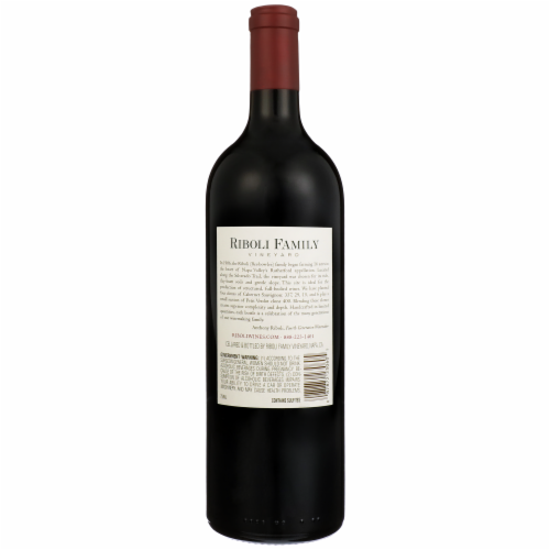 Riboli Family Napa Valley Cabernet Sauvignon Red Wine Perspective: back