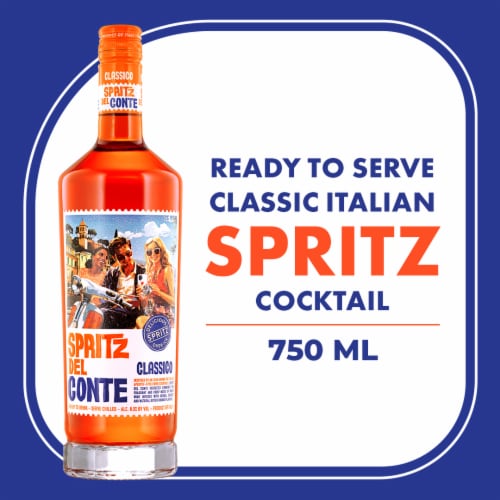 Spritz Del Conte Classico Aperitif-Style Italian Spritz Cocktail Perspective: back