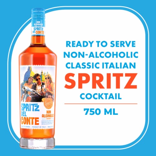 Spritz Del Conte Non-Alcoholic Classico Italian Aperitif-Style Spritz Cocktail Perspective: back