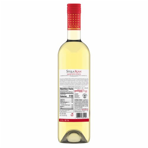 Stella Rosa Moscato d'Asti DOCG Italian Semi-Sweet White Wine Perspective: back