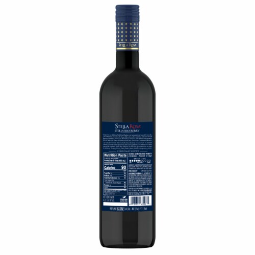 Stella Rosa Blueberry Semi Sweet Italian Red Wine Perspective: back