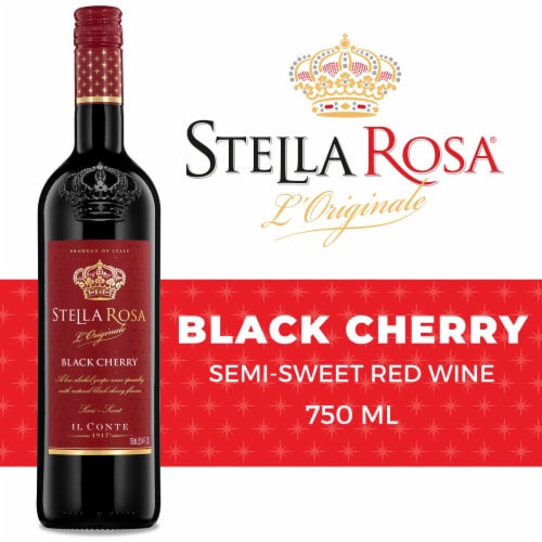 Stella Rosa Black Cherry Semi-Sweet Italian Red Wine Perspective: back