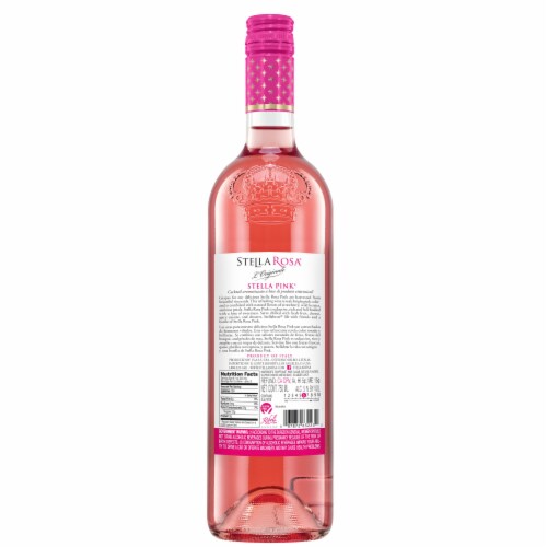 Stella Rosa Pink Italian Semi-Sweet Rose Wine Perspective: back
