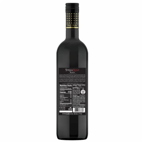Stella Rosa Black Semi-Sweet Italian Red Wine Perspective: back